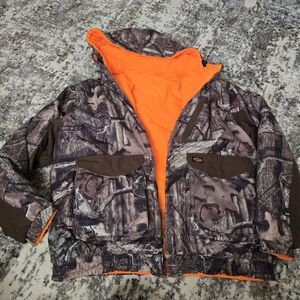 Yukon gear camo coat reversible with detachable hood MENS XL